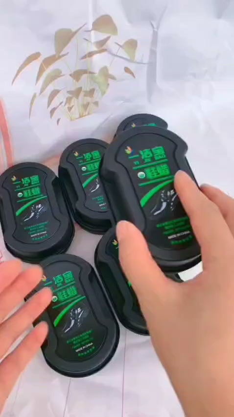 Shoes Wax Polish Double-Sided Shine Sponge Shoe Cleaner, Quick Cleaning Leather Shoes Cleaner Leather Polishing Waterless Liquid Wax Shoe Polishing